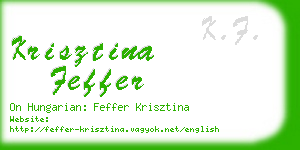 krisztina feffer business card